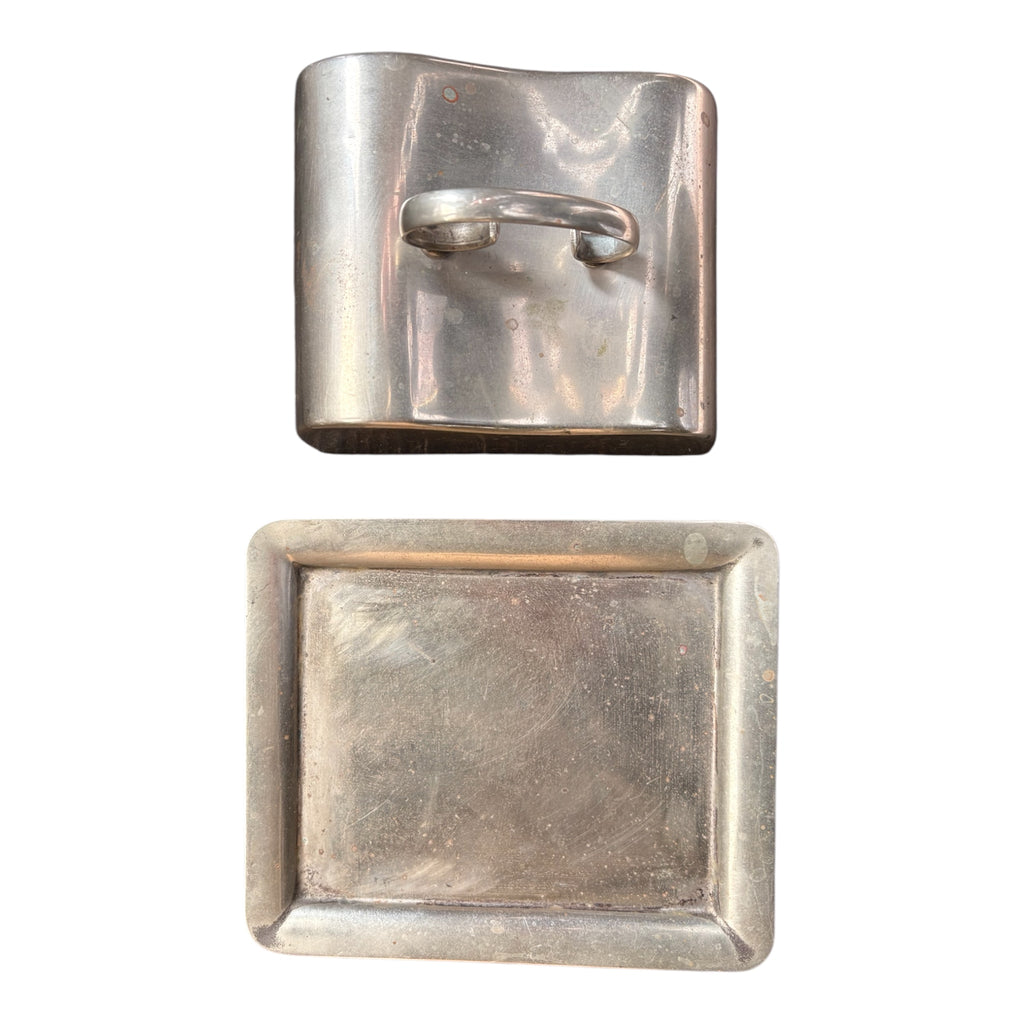 A Vintage Silver Butter Dish