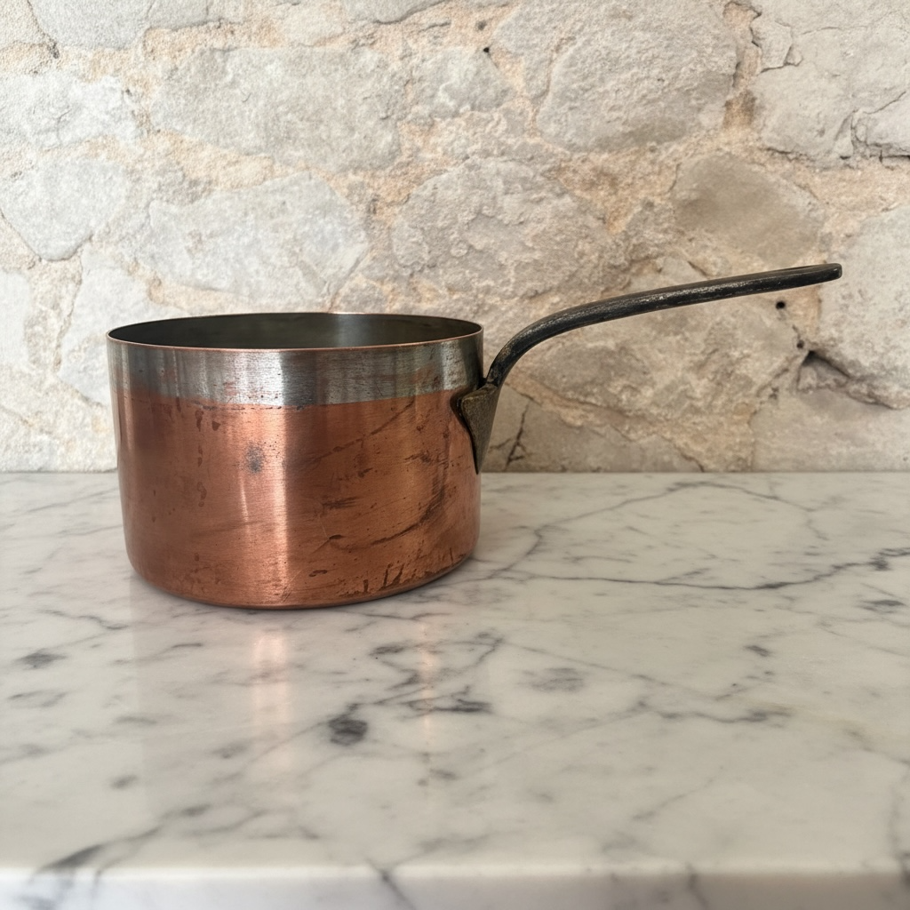 A Victorian Copper Saucepan, 21cm