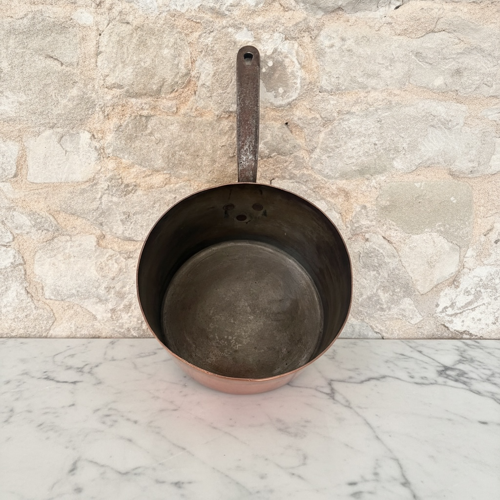 A Victorian Copper Saucepan, 21cm