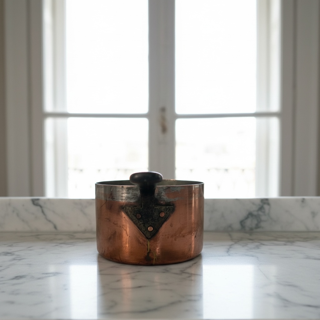 A Victorian Copper Saucepan, 21cm